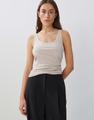 someday T-Shirt »Käthi« im Basic Stil - Beige / 36