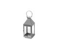 Laterne Villa Edelstahl poliert, Glas, mit Tragegriff und Rauchabzug 16x16x45cm