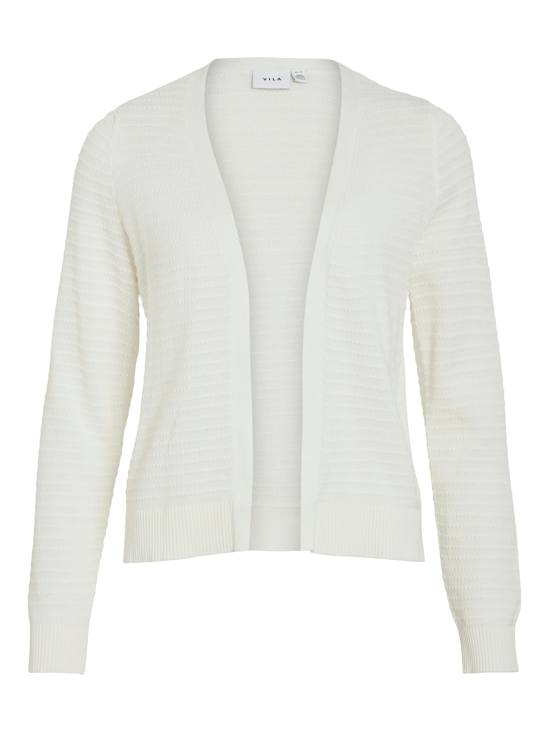 VILOLLO SHORT L/S KNIT CARDIGAN - NOOS M Normal geschnitten - White Alyssum