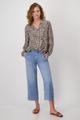 Bluse mit Leomuster 38 - Coffee Bean Gemustert