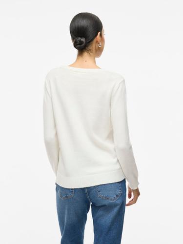 VIRIL O-NECK L/S KNIT TOP - NOOS Weiß S