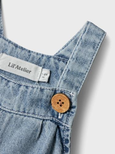 NBFFUNDA DNM SHORT OVERALL 4331-FD F LIL 56 Locker geschnitten - Medium Blue Denim