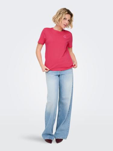 ONLJILL LIFE S/S REG TEE CS JRS S Normal geschnitten - Raspberry
