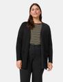 Lange Basic-Strickjacke 46 Figurumspielend - Black