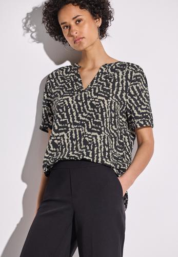 Bedruckte Bluse 36 - Black