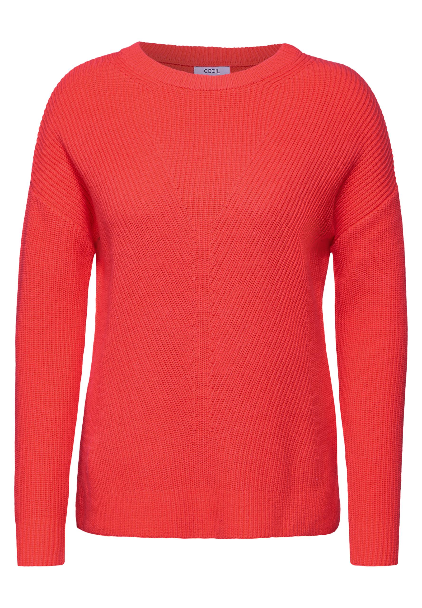 Strukturpullover M - Juicy Orange