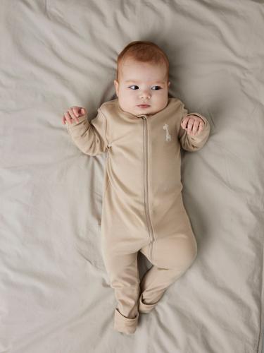 NBNNIGHTSUIT 2P ZIP FF JET GIRAFFE NOOS Weiß 80