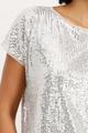 T-Shirt mit Pailletten 38 - Seashell