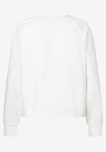 Sweatshirt mit Herz-Print 42 - Weiß