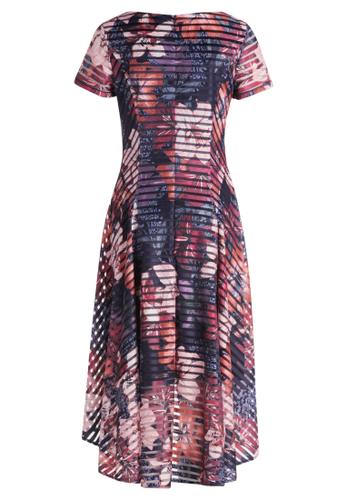 Cocktailkleid 42 Ausgestellt - Dark Blue/dark Red