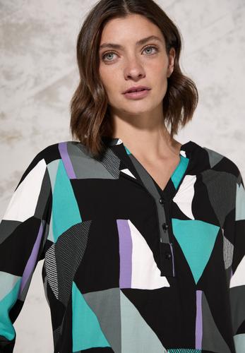 Bedruckte Bluse M - Black