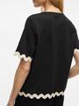 VICALISA O-NECK 2/4 TOP M Normal geschnitten - Black Beauty