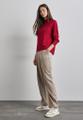 Pullover mit Strickmuster Rot 36