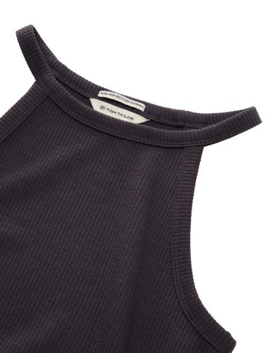 Mini-Kleid mit Rippstruktur 164 A-Linie - Coal Grey