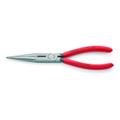 KNIPEX 26 11 200 Flachrundzange mit Schneide (Storchschnabelzange) schwarz atramentiert 200 mm