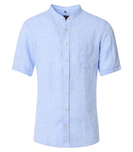 Leinenhemd XL Casual Fit Short - Blau