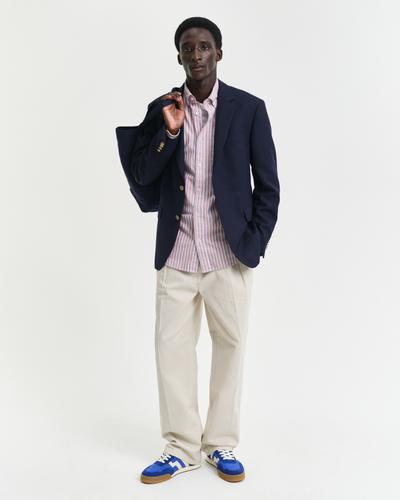 Regular Fit Classic Oxford-Hemd mit Streifen M - Ruby Red