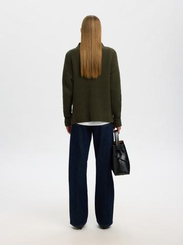 SLFSELMA SUS LS KNIT PULLOVER NOOS S Locker geschnitten - Deep Depths