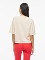 VIMALU O-NECK 2/4 KNIT TOP-NOOS L Locker geschnitten - Sandshell