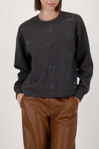 Sweatshirt mit Melange-Optik 38 - Anthra Melange