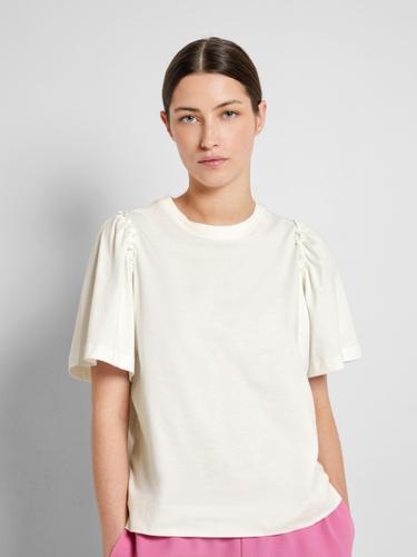 SLFPENELOPE 2/4 RUFFLE TEE NOOS XS Normal geschnitten - Snow White