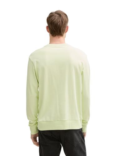 Basic Sweatshirt mit Logo-Print XL Regular Fit - Lime Cream Green