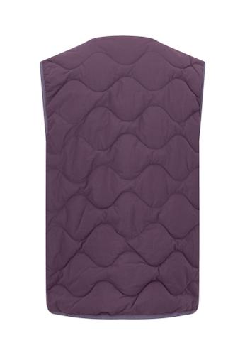 Onion Quilt Vest L Casual Fit - Aubergine