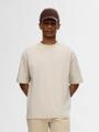 SLHLOOSEOSCAR SS O-NECK TEE NOOS Grau L