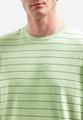 T-Shirt Crewneck Pin Stripe Garment Dyed M Regular Fit - Green