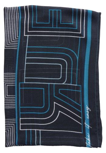 Bedruckter Loop-Schal A - Deep Petrol