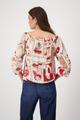 Bluse mit Polaroid-Print 36 - Red Gemustert