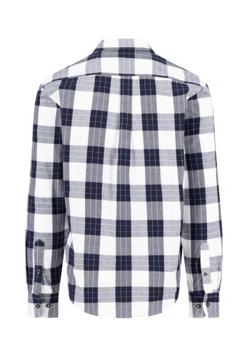 Modern Flannel Check, Kent, 1/1 XXL Casual Fit - Navy