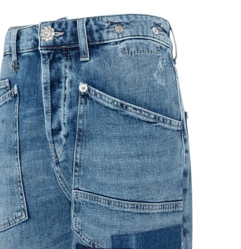 MAC JEANS - BAGGY, Fluent comfort denim 34/OL - Blau
