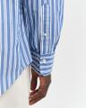 Regular Fit Classic Popeline Hemd mit Streifen Blau XL