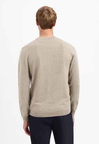 Pullover Crewneck 2 Coloured Melange XL Regular Fit - Sand