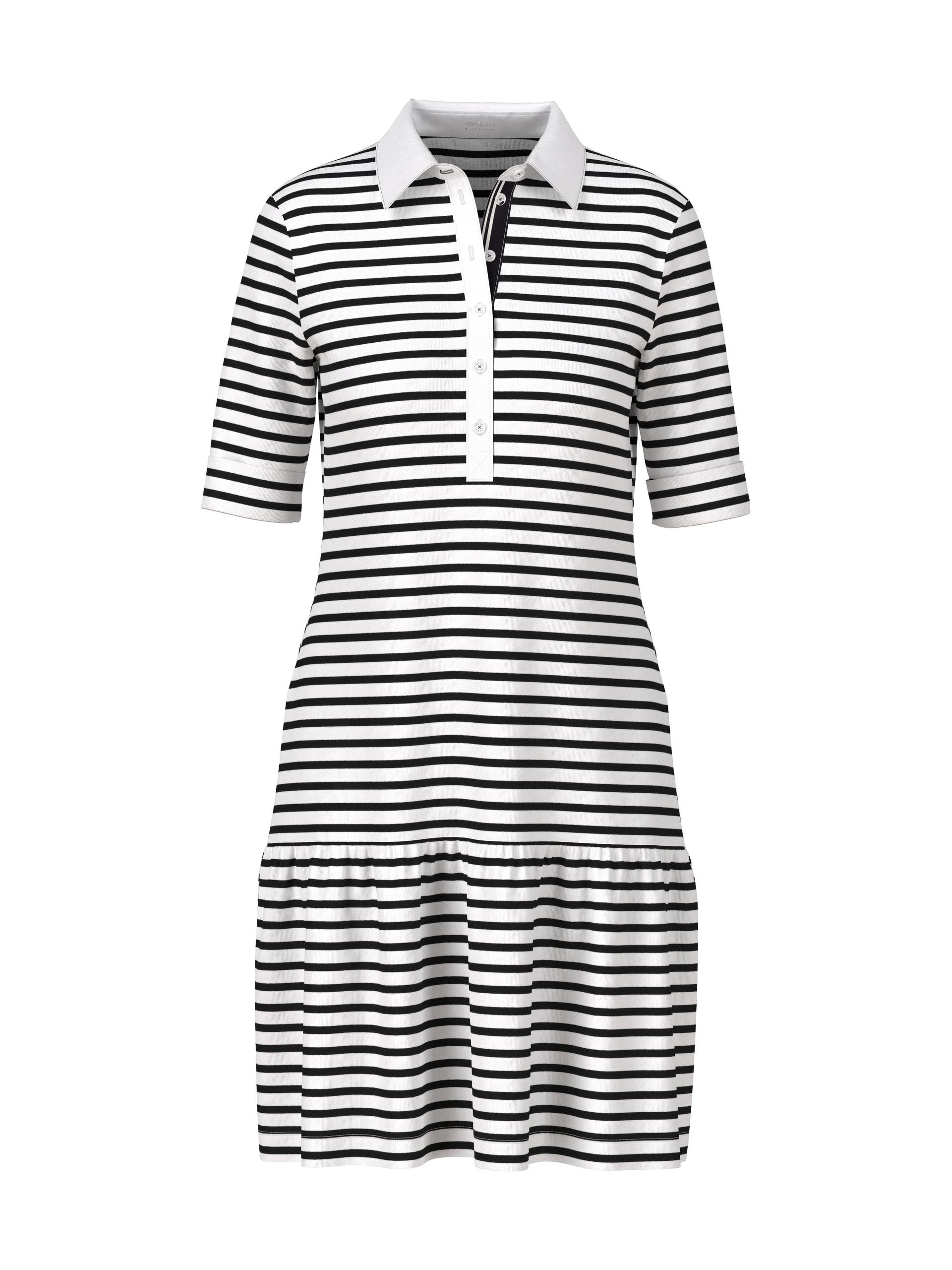 Kleid mit Polokragen 42 - White And Black