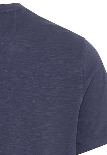 Kurzarm Henleyshirt aus reiner Baumwolle Blau 3XL