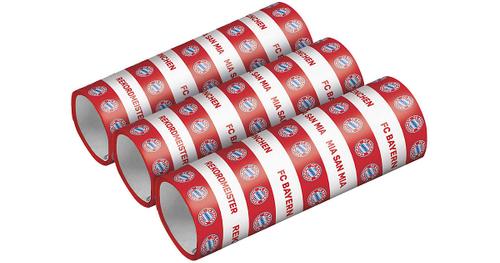 Luftschlangen Papier 3er, 4m FC Bayern München rot/weiß