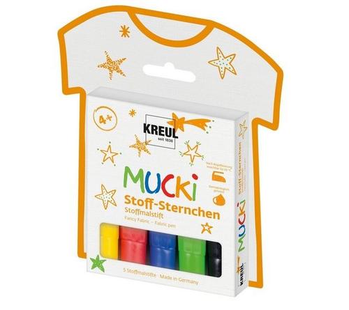 Kreul Mucki "Stoff-Sternchen" Stoffmalstift 5er-Set