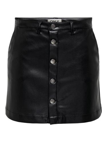 ONLAMAZING-LIORA HW FAUX LEAT SKIRT PNT M - Black
