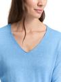 Pullover mit V-Ausschnitt XL Regular Fit - Sea Blue Melange