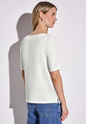 T-Shirt mit Struktur 38 - Off White