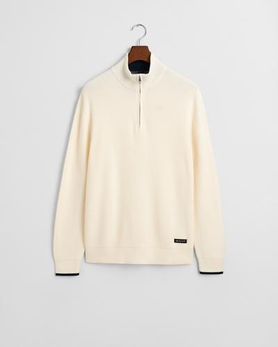 Gerippter Troyer aus Baumwolle XXL - Cream