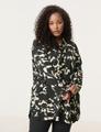 Longbluse aus Satin 50 Leger - Black Gemustert