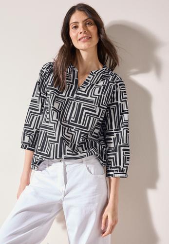 Gemusterte Bluse S - Universal Blue