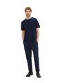 T-Shirt mit Piqué Struktur XXL Regular Fit - Sky Captain Blue
