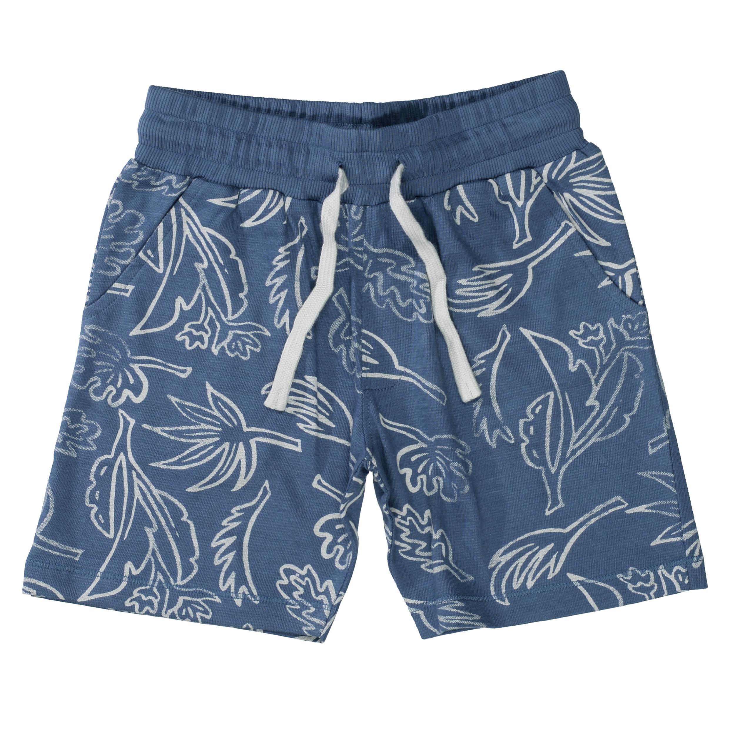 Kn.-Jerseybermudas 104/110 - Mid Blue-aop