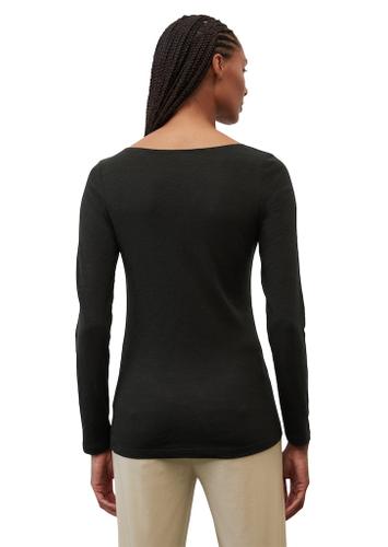 Longsleeve regular Schwarz XS