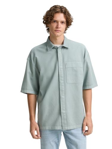 Overshirt Hemd mit kurzen Ärmeln XXL Regular Fit - Light Ice Blue