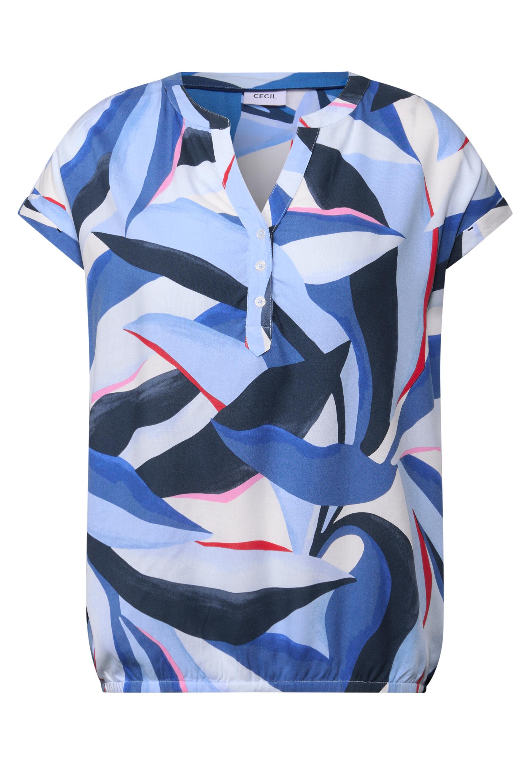 Gemustertes Blusenshirt M - Urban Navy Blue
